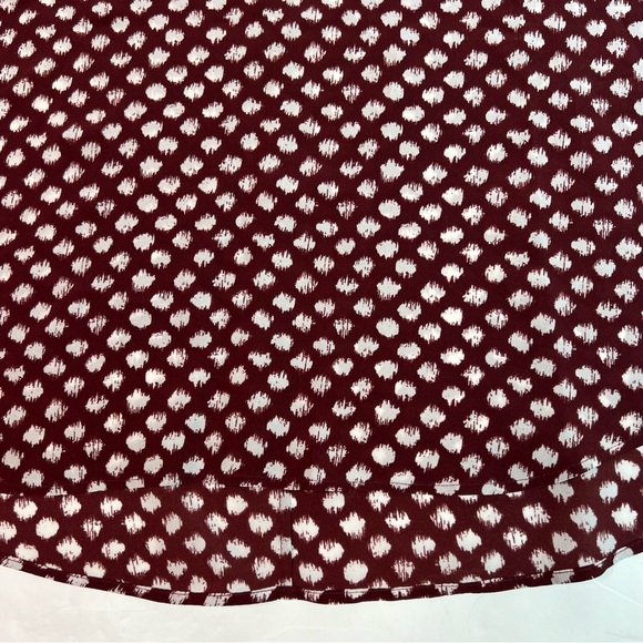 Theory Silk Bringam Painter Dot Blouse Top Size Large - Picture 7 of 8